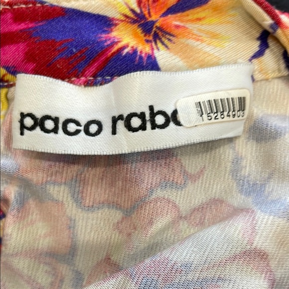 Rabanne Floral Ruched Mini Short-Sleeve Dress, EU 36 - Picture 11 of 13